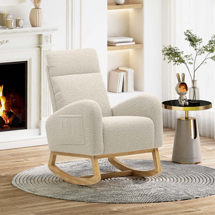 Isabelle & Max™ Porthleven Solid Wood Rocking Chair Wayfair Canada